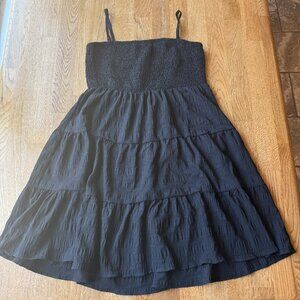Black Tiered Spaghetti Strap Dress